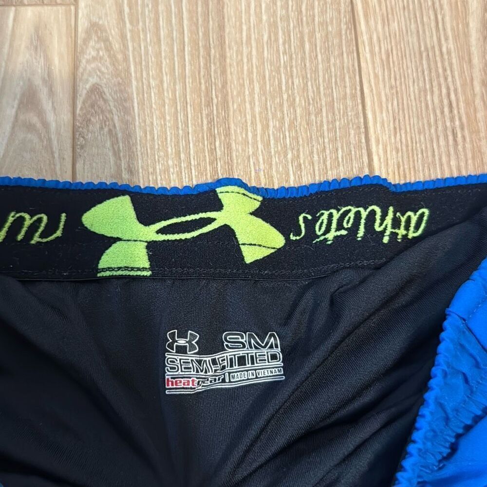 Under armour women’s athletic shorts size small blue and green - Picture 2 of 7